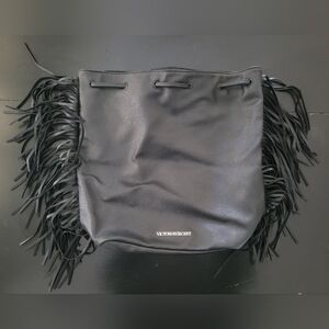 Black Fringe Victoria's Secret Backpack
